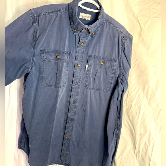 Carhartt Relaxed Fit Button Down Shirt Medium - Picture 2 of 10